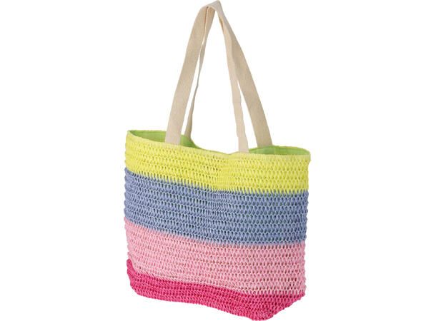Bag Strandbag 47x15x38cm magnetlås 3ass Håndtak:80cm 100% polyester 