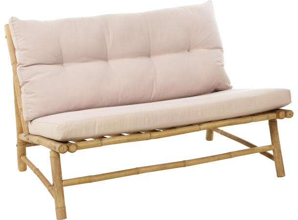 Benk Lounge-benk bambus 115x76x76cm Puter:115x56x8cm Må monteres 