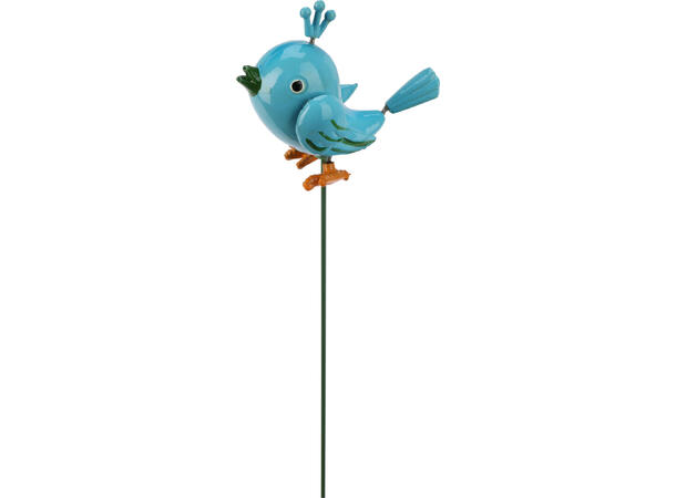 Blomsterpinne fugler PP 66cm 8ass Selges kun forpakning 40ass 