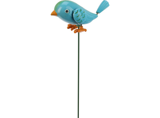 Blomsterpinne fugler PP 66cm 8ass Selges kun forpakning 40ass 