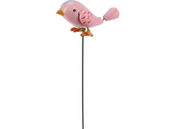 Blomsterpinne fugler PP 66cm 8ass Selges kun forpakning 40ass 
