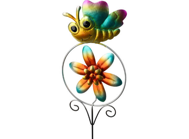 Blomsterpinne vindmølle metall 60cm 6ass Forpakning: 24stk 