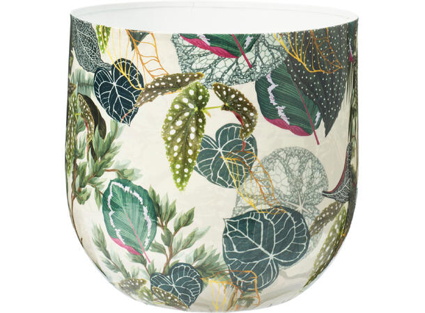 Blomsterpotte grønn metall 21/25cm s/2 23x21 26x25cm Vekt:1700gram 