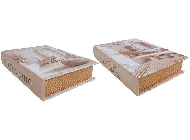 Bok treboks 20x27x5,5cm 2ass Art/Cozy Living natur 