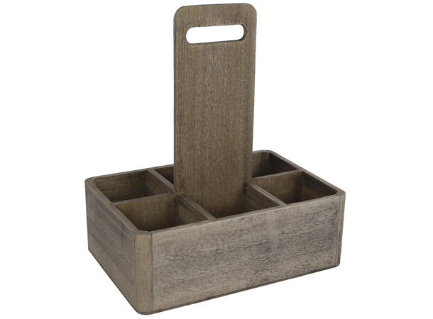 Boks naturfarget tre håndtak 26x18x30cm 