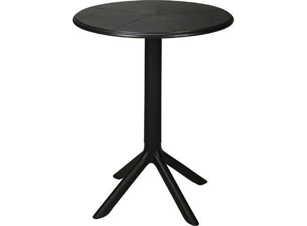 Bord hagebord rundt sort PP 60x75cm Vekt:4kg 