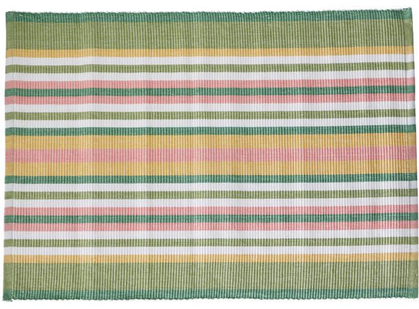 Bordbrikke stripet bomull 70x45cm 2ass Bomull. 2 assorterte 