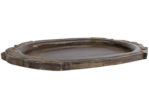 Brett svart resirkulert tre 45x30x3cm 