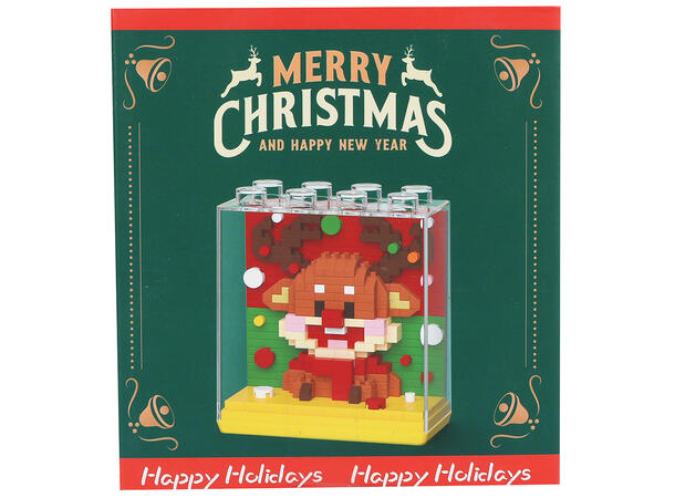 Byggesett Jul mini klosser kube 6ass Ferdig bygd 8,5x4x8,6cm Fra 14 år 