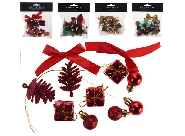 Dekor jul Kongler Kuler Sløyfe 4ass Display 54stk 