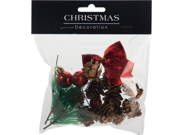 Dekor jul Kongler Kuler Sløyfe 4ass Display 54stk 