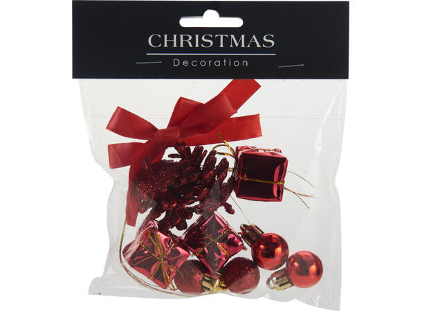 Dekor jul Kongler Kuler Sløyfe 4ass Display 54stk 