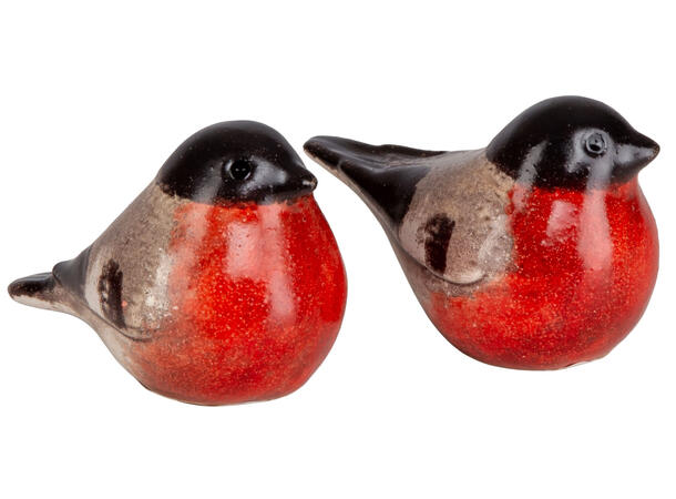 Dompapp keramikk rød/beige 7x5cm 2ass 