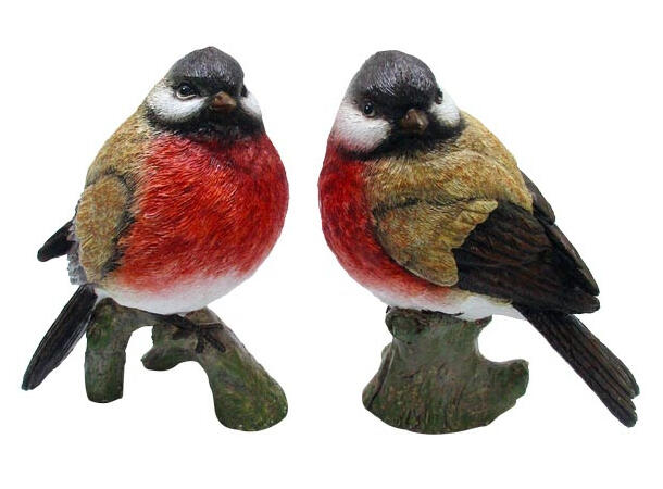 Dompapp m/gren polyresin 13x8x14,5cm 2 ass 