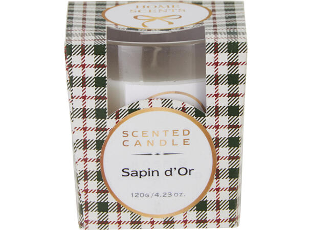 Duftlys glass rutet 7,5x8cm 4ass Display 24stk Brenntid 18-20t 