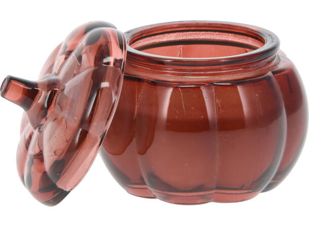 Duftlys gresskarkrukke 8,5x8,5cm 3ass 