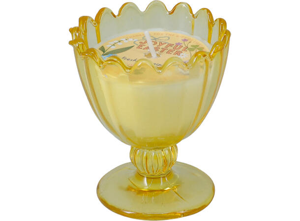Duftlys i eggeglass 5x6cm 4ass Display 12stk 