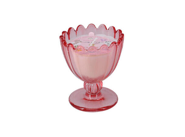 Duftlys i eggeglass 5x6cm 4ass Display 12stk 