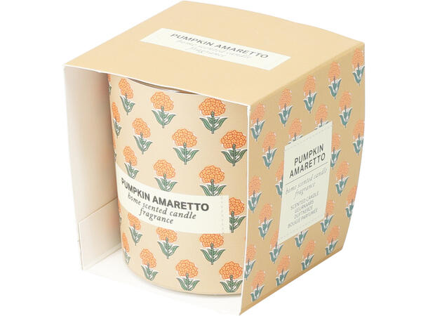 Duftlys i glass 7x7,5cm 120gr voks 3ass Forpk 24st Pion Sandeltre Furu Brenn:24t 