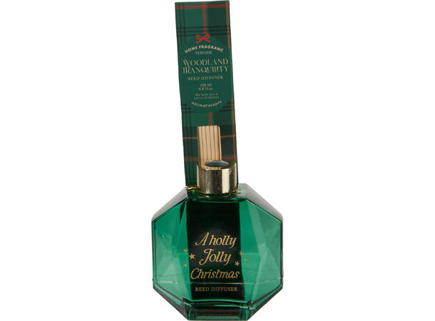 Duftolje 200ml sekskant rutet 11x15cm 2a Rød Grønn Duft: Høstbær Skog 