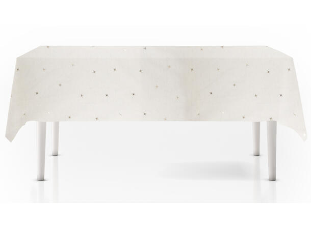 Duk gull stjerneprint 140x240cm 75% polyester/20% bomull / 5 % lin 