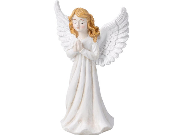 Engel hvit polystone h:12,5cm 4ass Vekt 95gr 