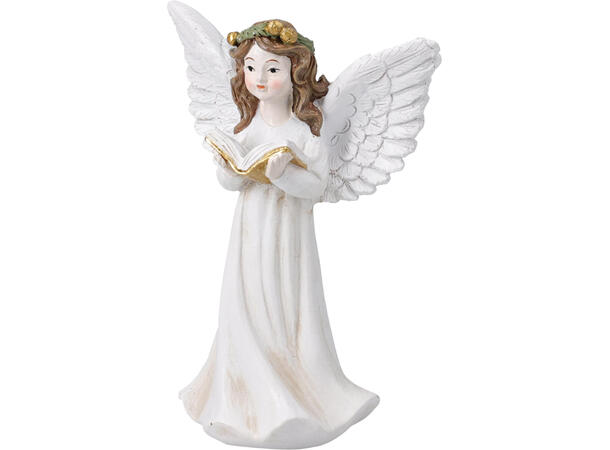 Engel hvit polystone h:12,5cm 4ass Vekt 95gr 