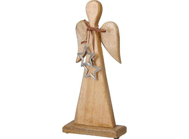 Engel mangotre m/stjerne 15x32cm 2ass 