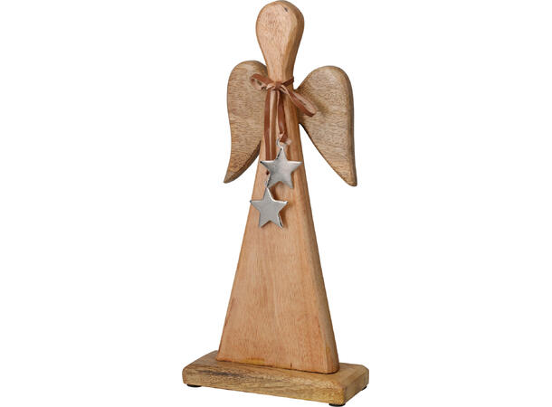 Engel mangotre m/stjerne 15x32cm 2ass 