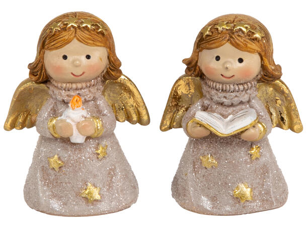 Engel mini lys brun kjole 5cm 2ass 