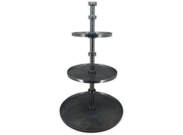 Etasjefat 3-etg sort metall 50x86cm 