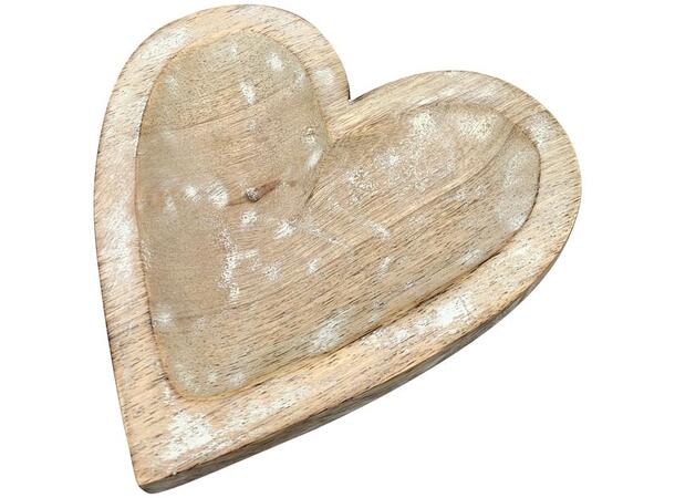 Fat hjerte lyst mangotre 20x20x2cm 