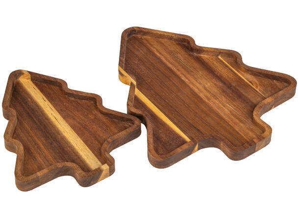 Fat juletre naturfarget akasie 32x27x2cm 