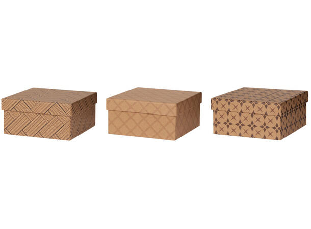 Gaveeske kraft m/mønster 14,5x14,5x7. 3a Display med 9stk Vekt:100gram pr stk 