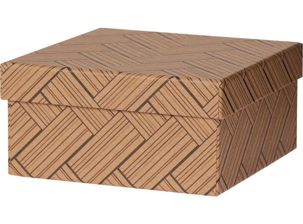 Gaveeske kraft mønster 14,5x14,5x7 3ass Display 9stk Vekt 100gram pr stk 