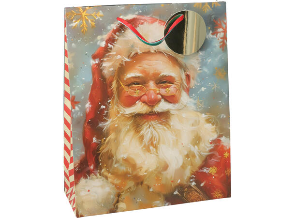Gavepose Jul nisse/dyr  32x23x10cm 4ass 
