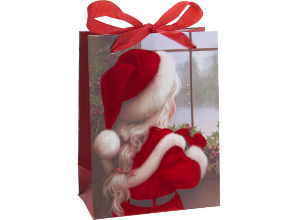 Gavepose nissejente 18x8x24cm 3ass Fløyelsfinish 