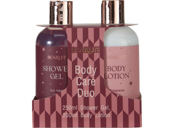 Gavesett Showergel og Bodylotion á 250ml Vekt 620gr 