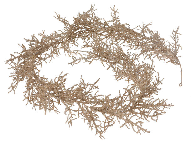 Girlander furu champagne m/glitter 150cm 
