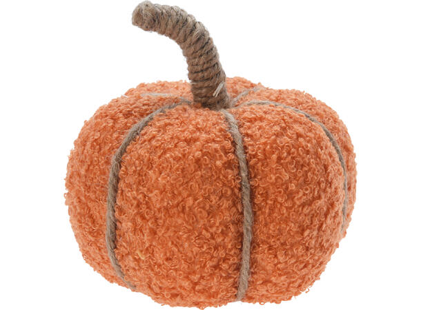 Gresskar dekor tekstil 13x13x12cm 3ass Materiale: Polyester, skum og jute 