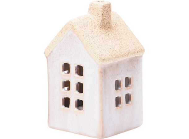 Hus LED 5x5x9cm porselen 4ass Display 24stk 