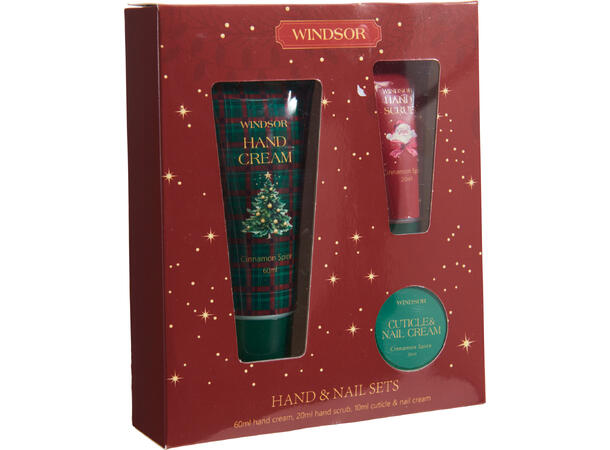 Håndpleie 3 deler krem skrub neglekrem Vekt: 175gram. 3 deler á 60ml 