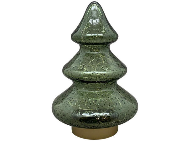 Juletre LED grønt glass 19x19x29cm Forpakning: 2stk 