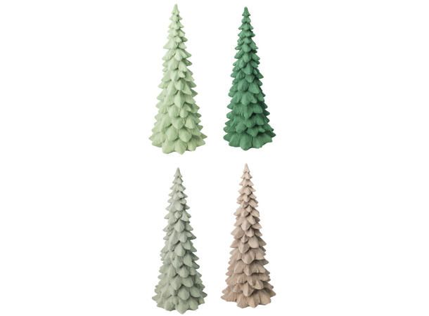 Juletre grønn/brunlig stoff 13x21cm 2ass Vekt:300gram 