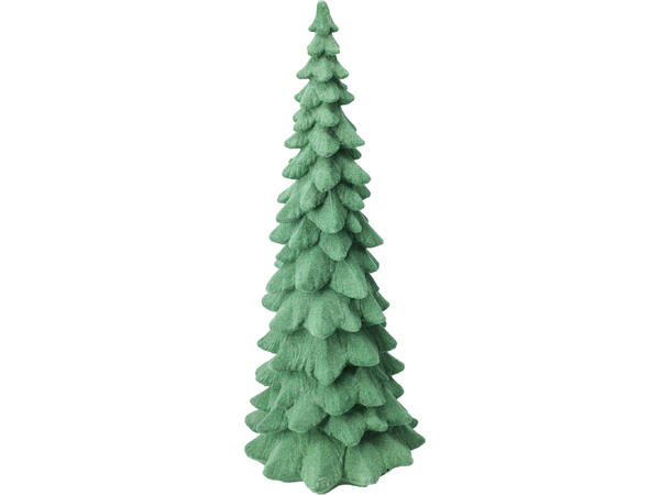 Juletre grønn/brunlig stoff 13x21cm 2ass Vekt:300gram 