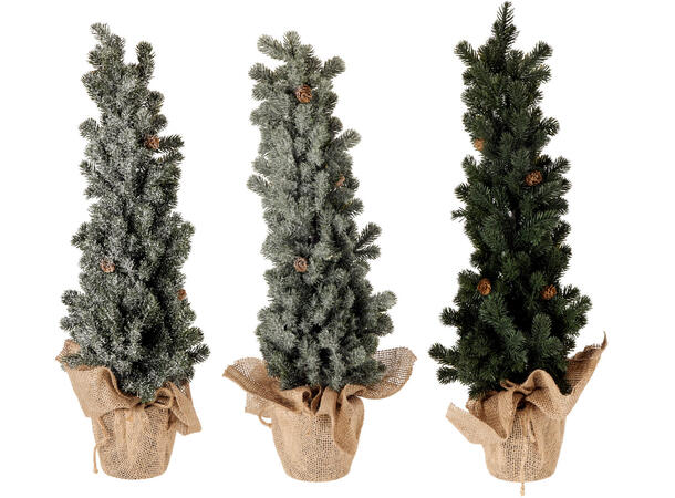 Juletre i potte m/jute 65cm 3ass 