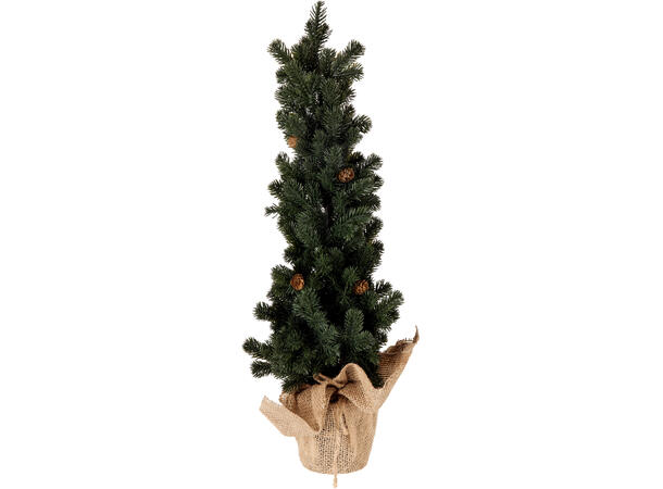 Juletre i potte m/jute 65cm 3ass 