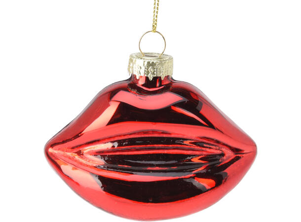Juletrepynt lepper glass 8x4x6cm 5ass Display med 15 assortert 