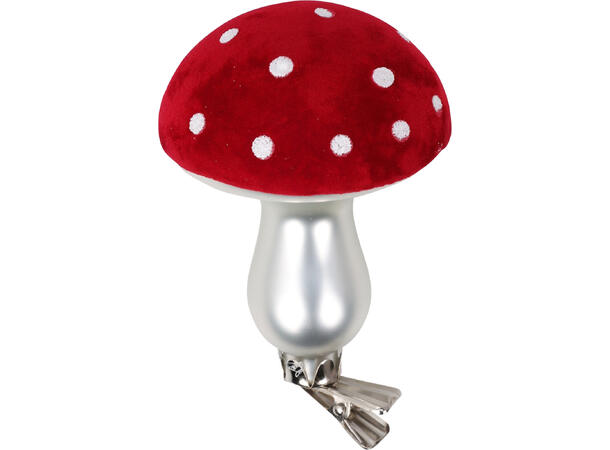 Juletrepynt sopp m/klype 10-12cm 4ass Display 12stk 