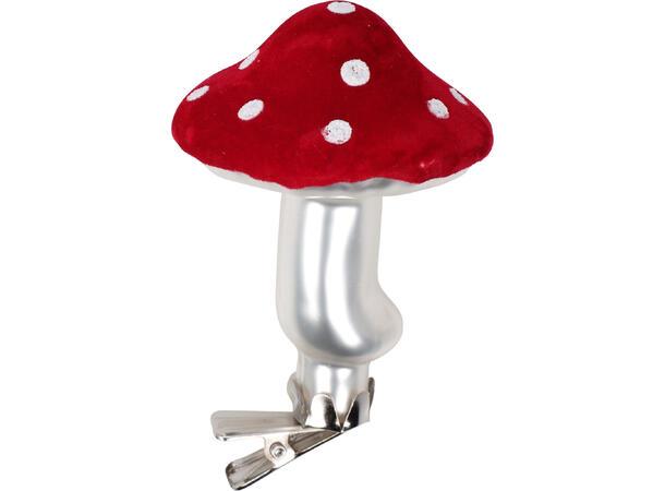 Juletrepynt sopp m/klype 10-12cm 4ass Display 12stk 